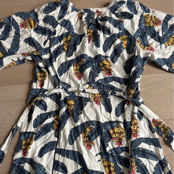H&M+ Desmond & Dempsey Kaftan Linen Blend
Tropical Midi Dress Size L - Picture 12 of 12